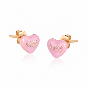 Dečije minđuše Kiss - rose gold pozlata