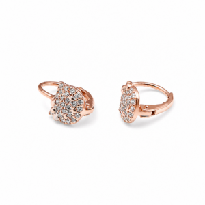 Dečije minđuše Maca - rose gold 925