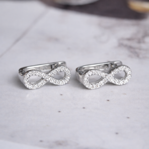 Infinity Pavé minđuše - srebro 925 sa cirkonima