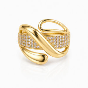 Prsten Infinity Luxe - Srebro sa pozlatom