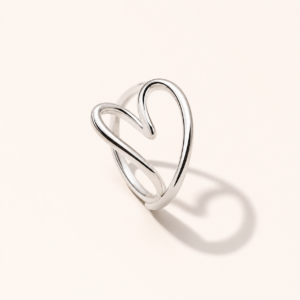Prsten Big Heart - Silver